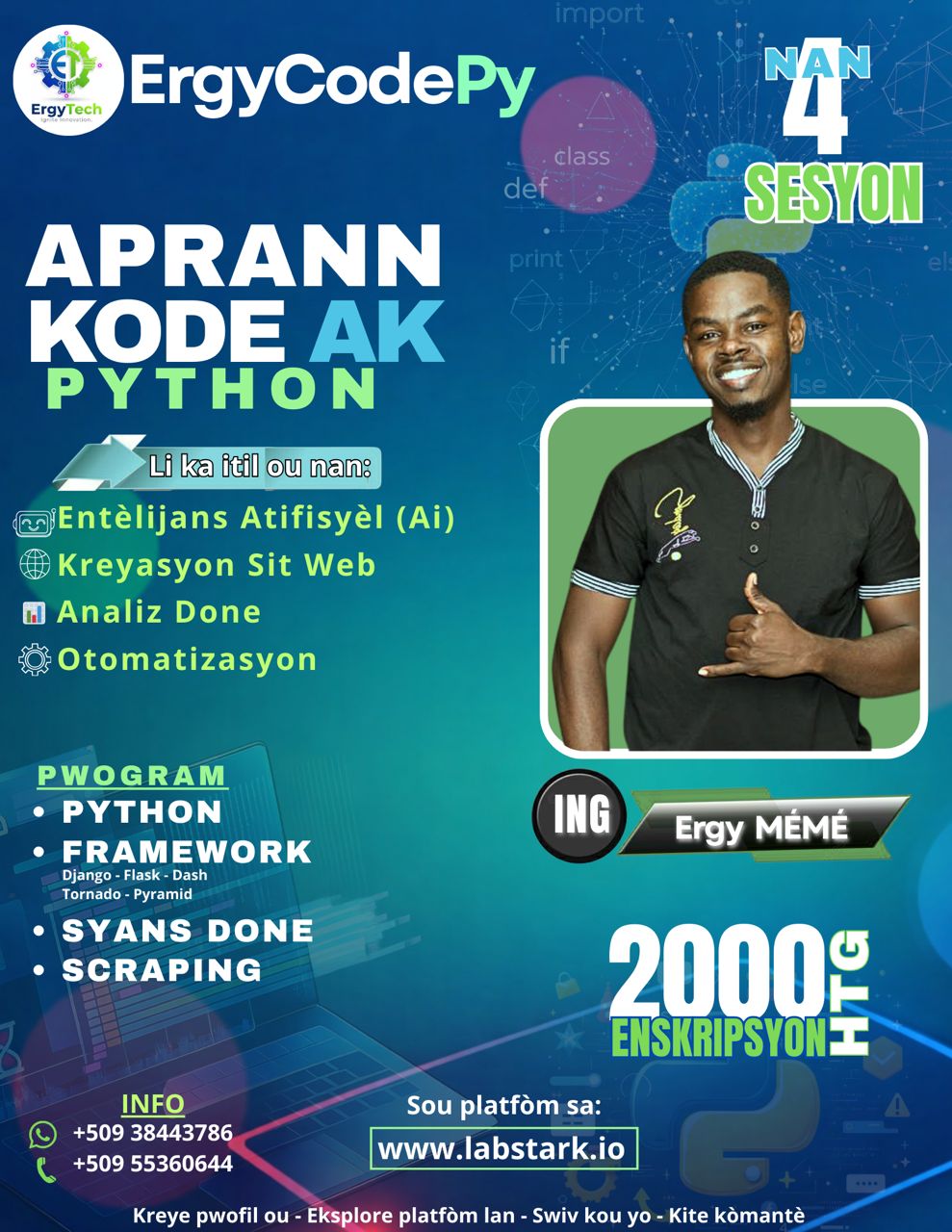 Illustration de l'annonce : Dekouvri Python